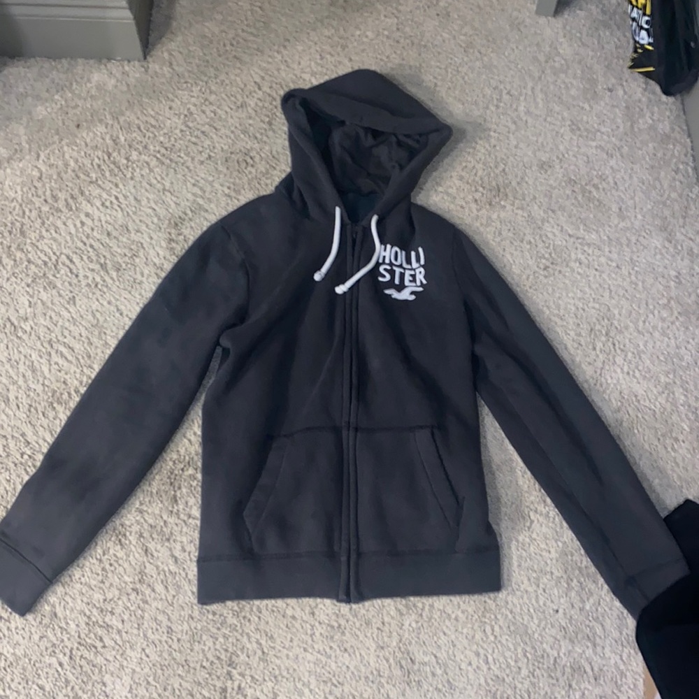 Grey Hollister Jacket Zip Up